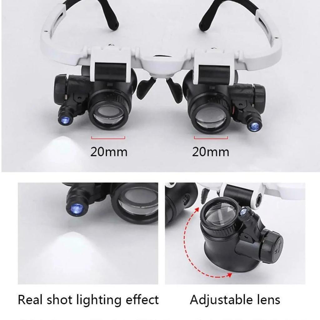 2X LED Headband Jeweler Watch Repair Magnifier by HitMyNeed