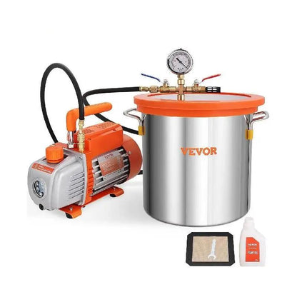3 & 5 Gallon Vacuum Chamber Kit with 3.5CFM Pump 3-gallons by HitMyNeed