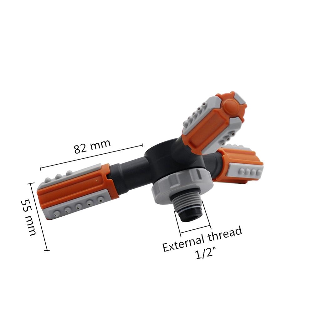 3-Arm Rotating Garden Sprinkler with 360° Coverage by HitMyNeed