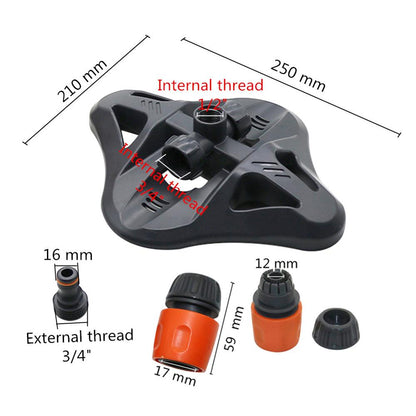 3-Arm Rotating Garden Sprinkler with 360° Coverage by HitMyNeed