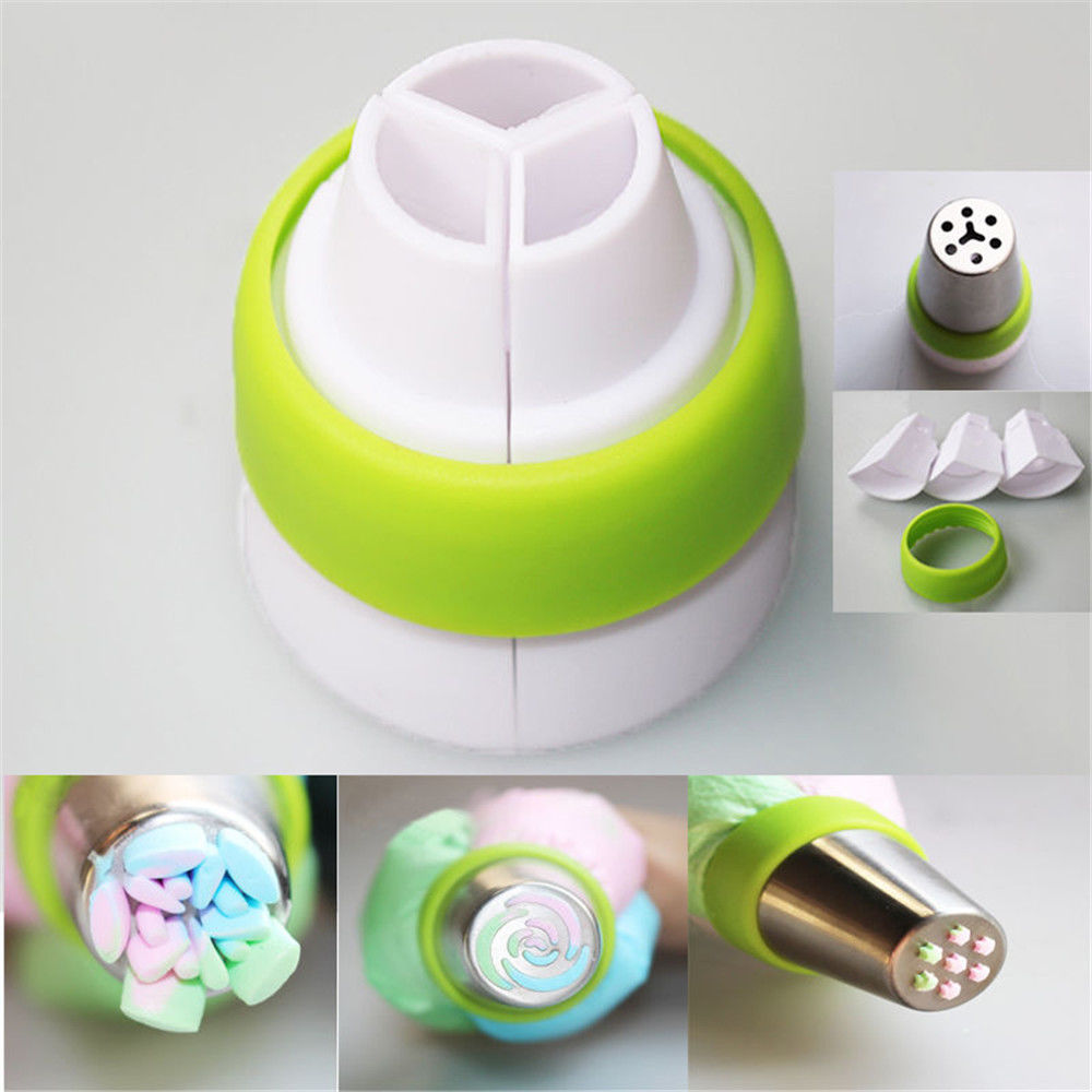 3-Color Russian Piping Nozzle Set with Coupler by HitMyNeed