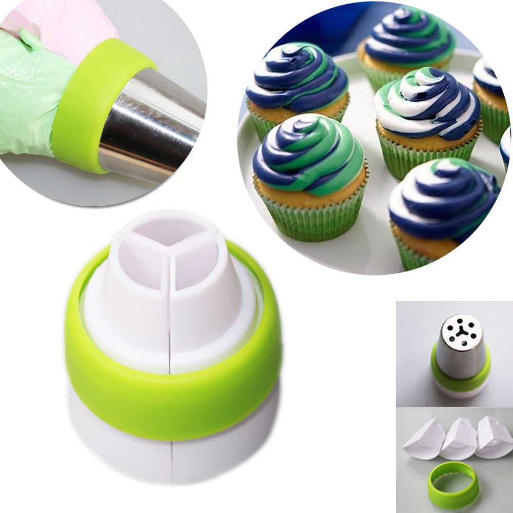 3-Color Russian Piping Nozzle Set with Coupler by HitMyNeed