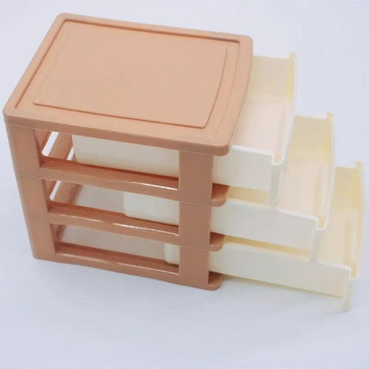 3-Drawer Desktop Storage Cabinet for Office Supplies coffee by HitMyNeed