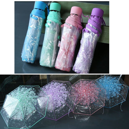 3 Fold Cherry Blossom Umbrella, Wind-Resistant Compact by HitMyNeed