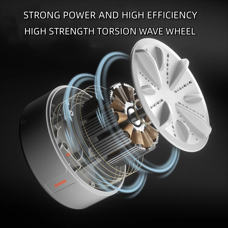 3-Gear Mini Turbine Washing Machine with USB Power by HitMyNeed