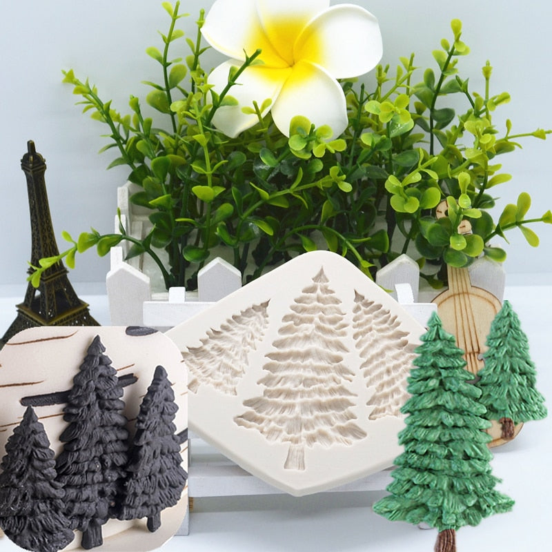 3-Hole Christmas Tree Silicone Baking Mold by HitMyNeed
