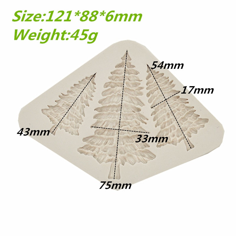 3-Hole Christmas Tree Silicone Baking Mold by HitMyNeed