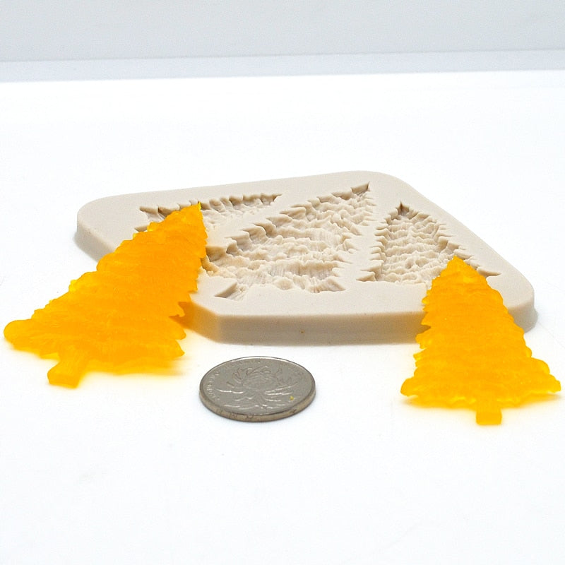 3-Hole Christmas Tree Silicone Baking Mold by HitMyNeed