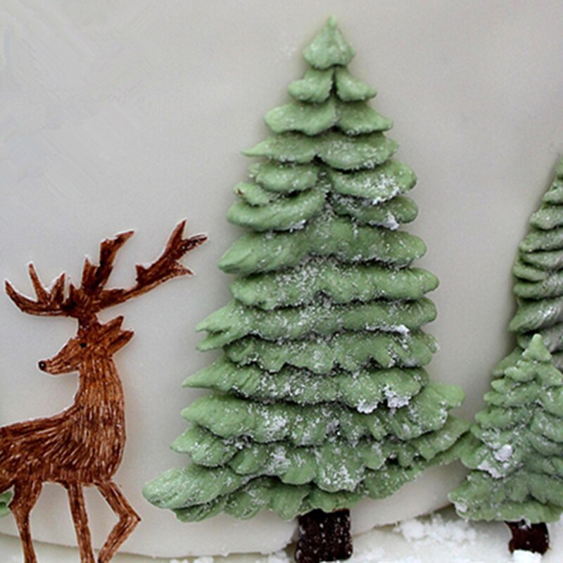 3-Hole Christmas Tree Silicone Baking Mold by HitMyNeed