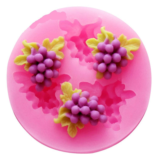 3-Hole Silicone Grape Mold for Cake Decorating by HitMyNeed