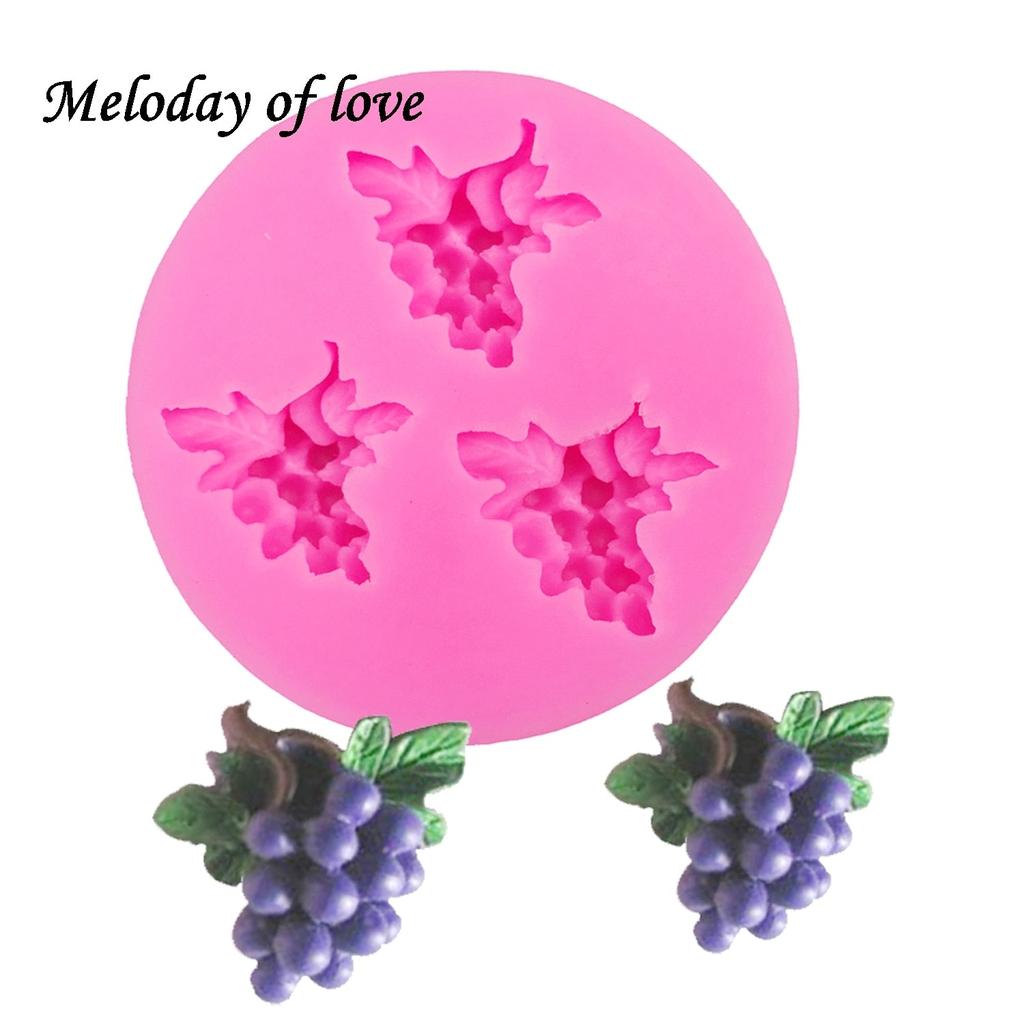3-Hole Silicone Grape Mold for Cake Decorating by HitMyNeed