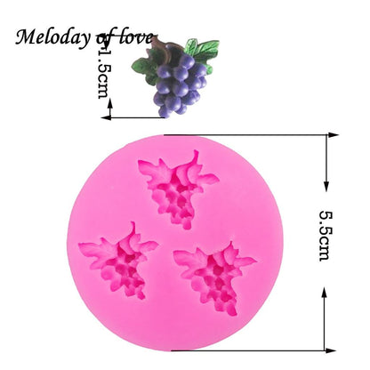 3-Hole Silicone Grape Mold for Cake Decorating by HitMyNeed