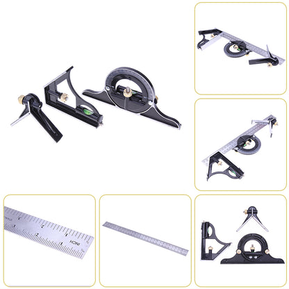 3-in-1 Adjustable Combination Ruler, Square & Protractor by HitMyNeed