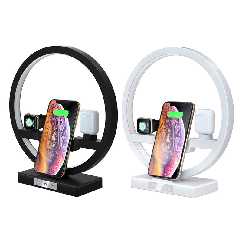 3-in-1 Apple Wireless Charger with Dimmable Night Lamp by HitMyNeed