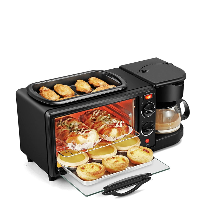 3-in-1 Breakfast Maker with Coffee, Grill & Oven by HitMyNeed