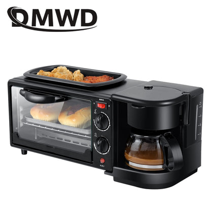 3-in-1 Breakfast Maker with Coffee, Grill & Oven by HitMyNeed