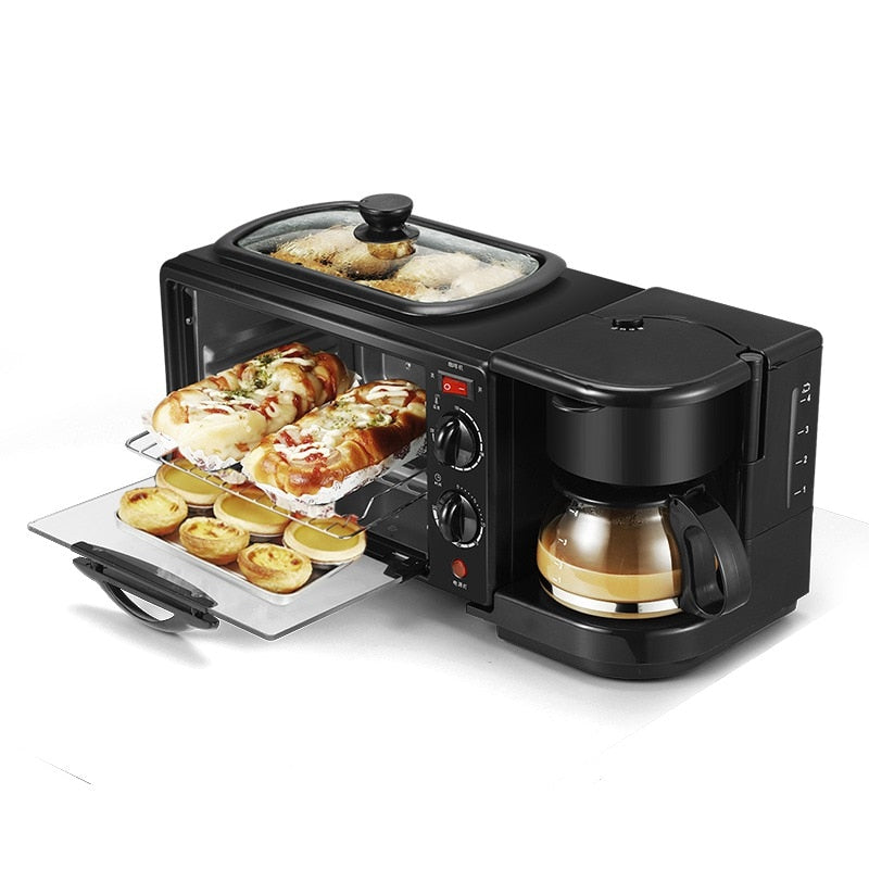 3-in-1 Breakfast Maker with Oven, Frying Pan & Coffee by HitMyNeed