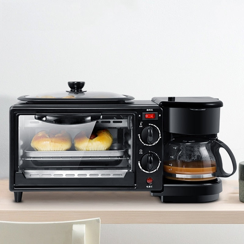 3-in-1 Breakfast Maker with Oven, Frying Pan & Coffee by HitMyNeed