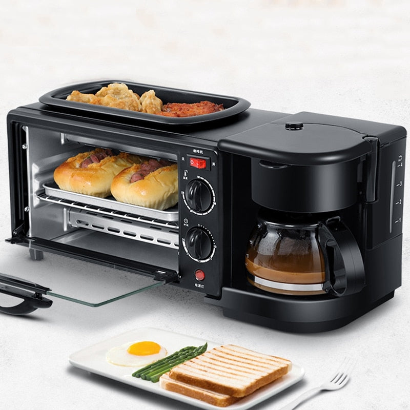 3-in-1 Breakfast Maker with Oven, Frying Pan & Coffee by HitMyNeed