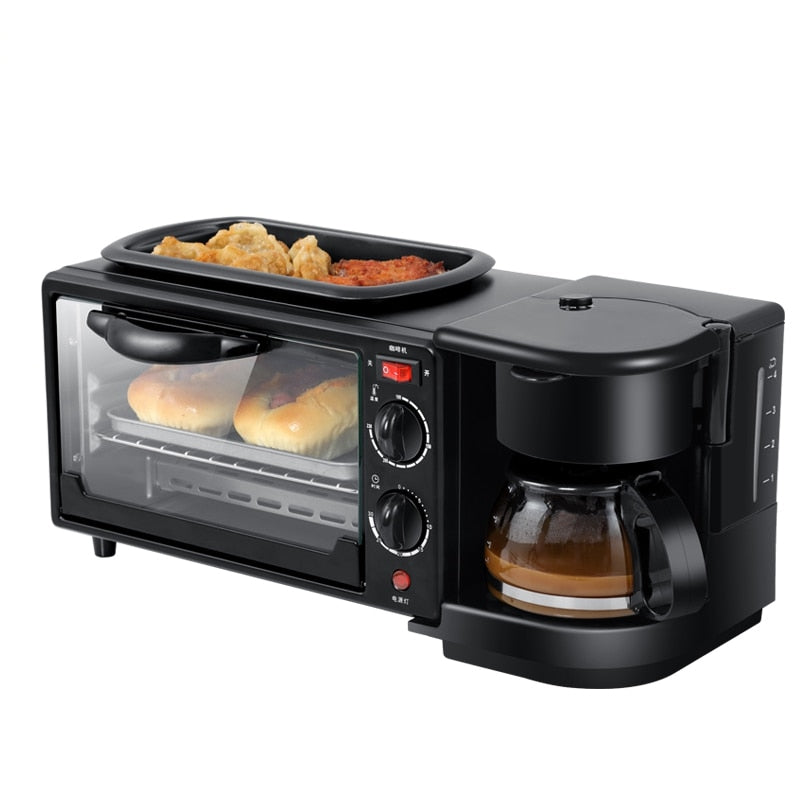 3-in-1 Breakfast Maker with Oven, Frying Pan & Coffee by HitMyNeed