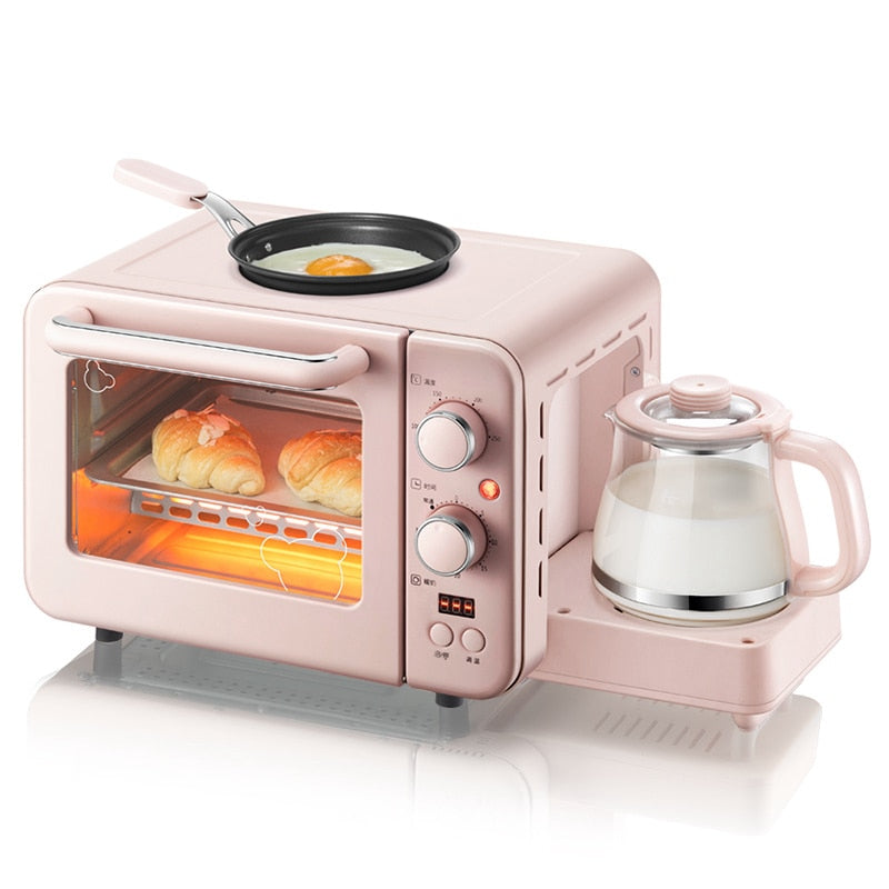 3-in-1 Breakfast Station with Fry Pan, Toaster Oven & Warmer by HitMyNeed