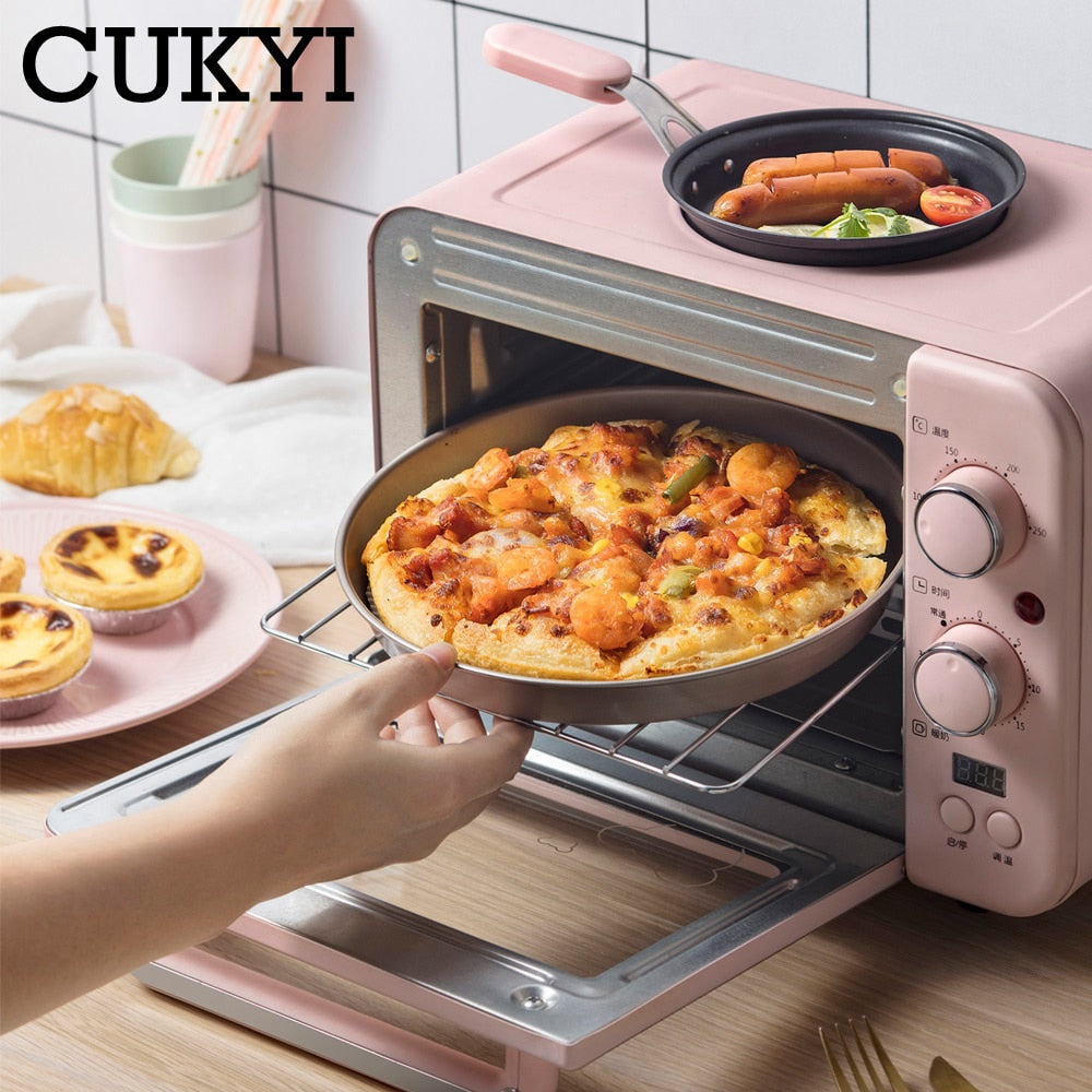 3-in-1 Breakfast Station with Fry Pan, Toaster Oven & Warmer by HitMyNeed