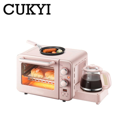 3-in-1 Breakfast Station with Fry Pan, Toaster Oven & Warmer by HitMyNeed