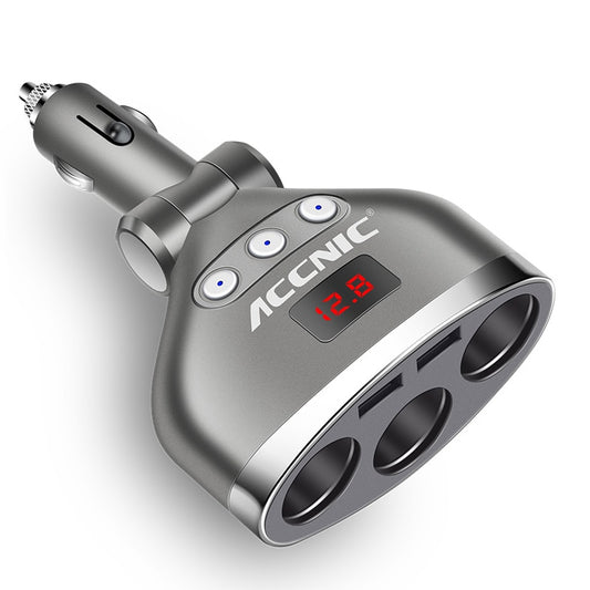 3-in-1 Car Cigarette Lighter Splitter with USB Charging by HitMyNeed