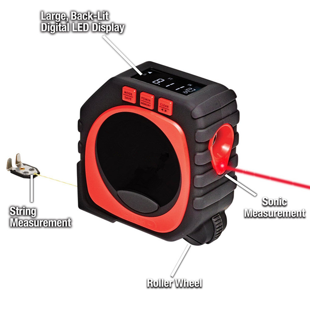 3-in-1 Digital Tape Measure with LED Display by HitMyNeed
