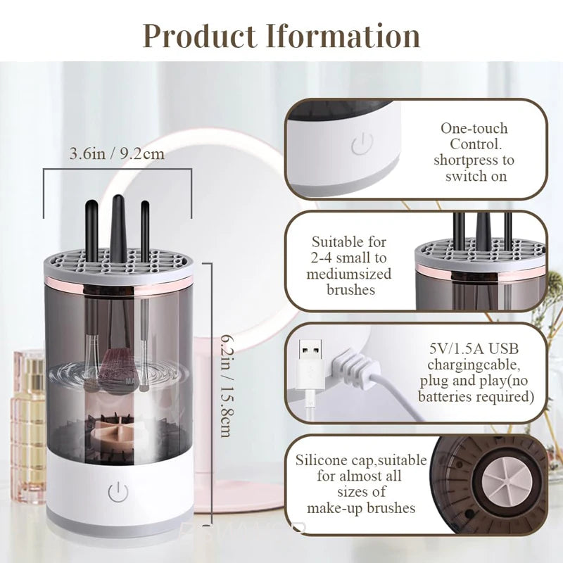 3-in-1 Electric Makeup Brush Cleaner & Dryer by HitMyNeed