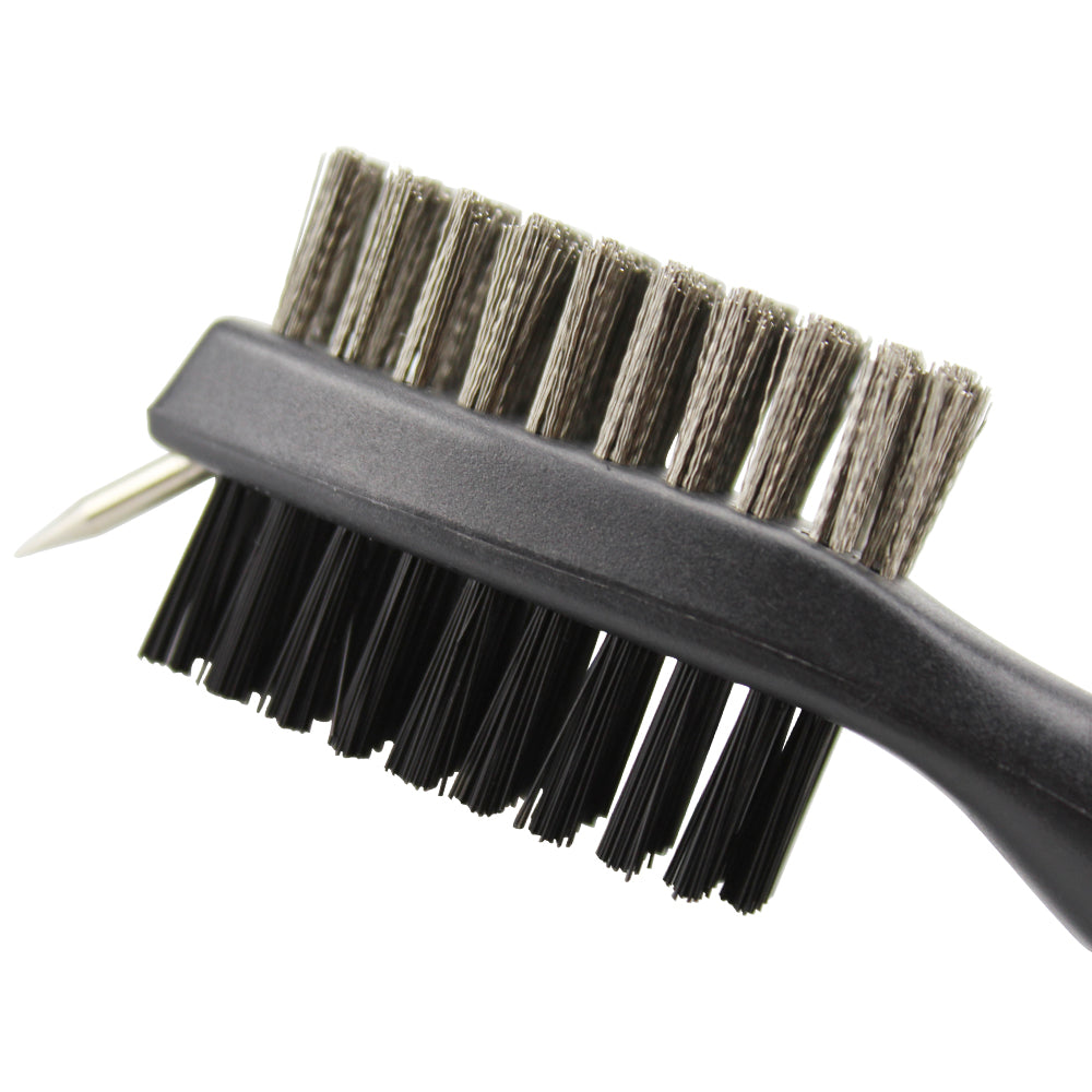 3-in-1 Golf Club Cleaning Brush & Groove Cleaner with Retractable Zip-Line by HitMyNeed