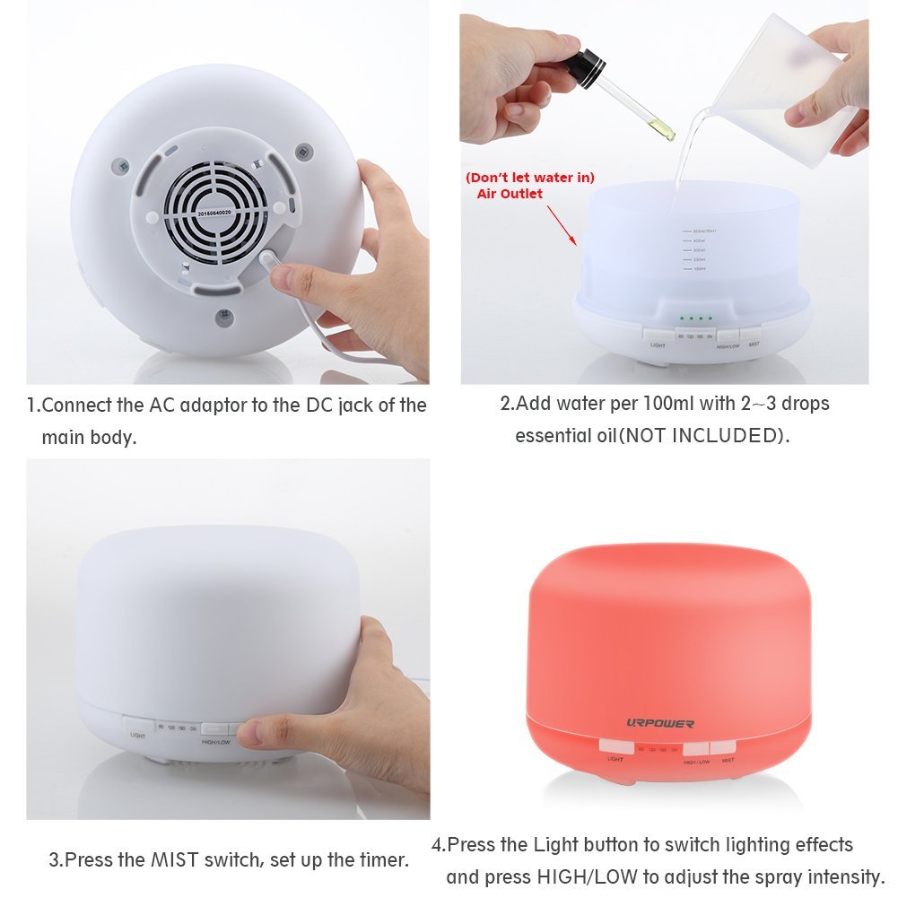 3-in-1 LED Ultrasonic Humidifier & Oil Diffuser by HitMyNeed