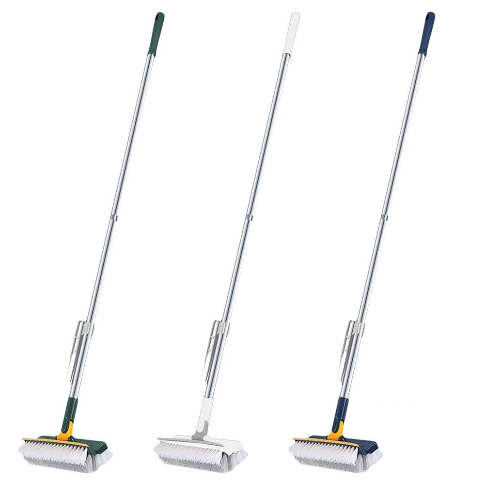 3-in-1 Long Handle Floor Scrub Brush with Squeegee by HitMyNeed