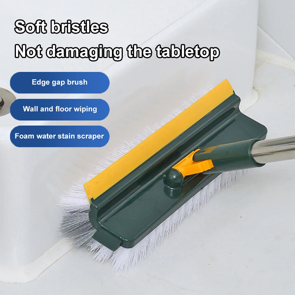 3-in-1 Long Handle Floor Scrub Brush with Squeegee by HitMyNeed