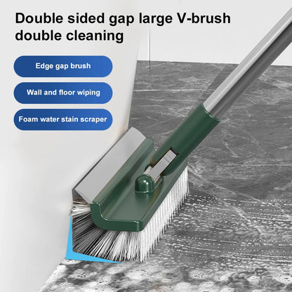3-in-1 Long Handle Floor Scrub Brush with Squeegee by HitMyNeed