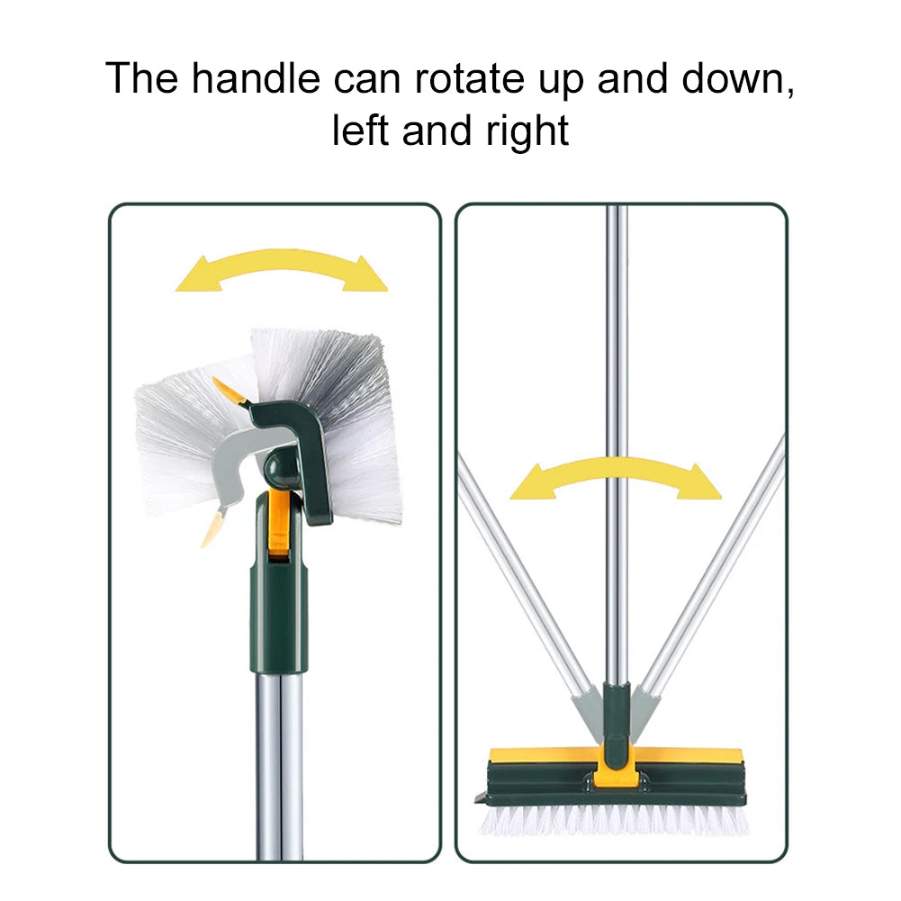 3-in-1 Long Handle Floor Scrub Brush with Squeegee by HitMyNeed