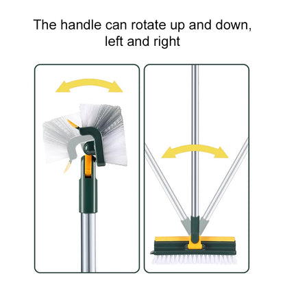 3-in-1 Long Handle Floor Scrub Brush with Squeegee by HitMyNeed