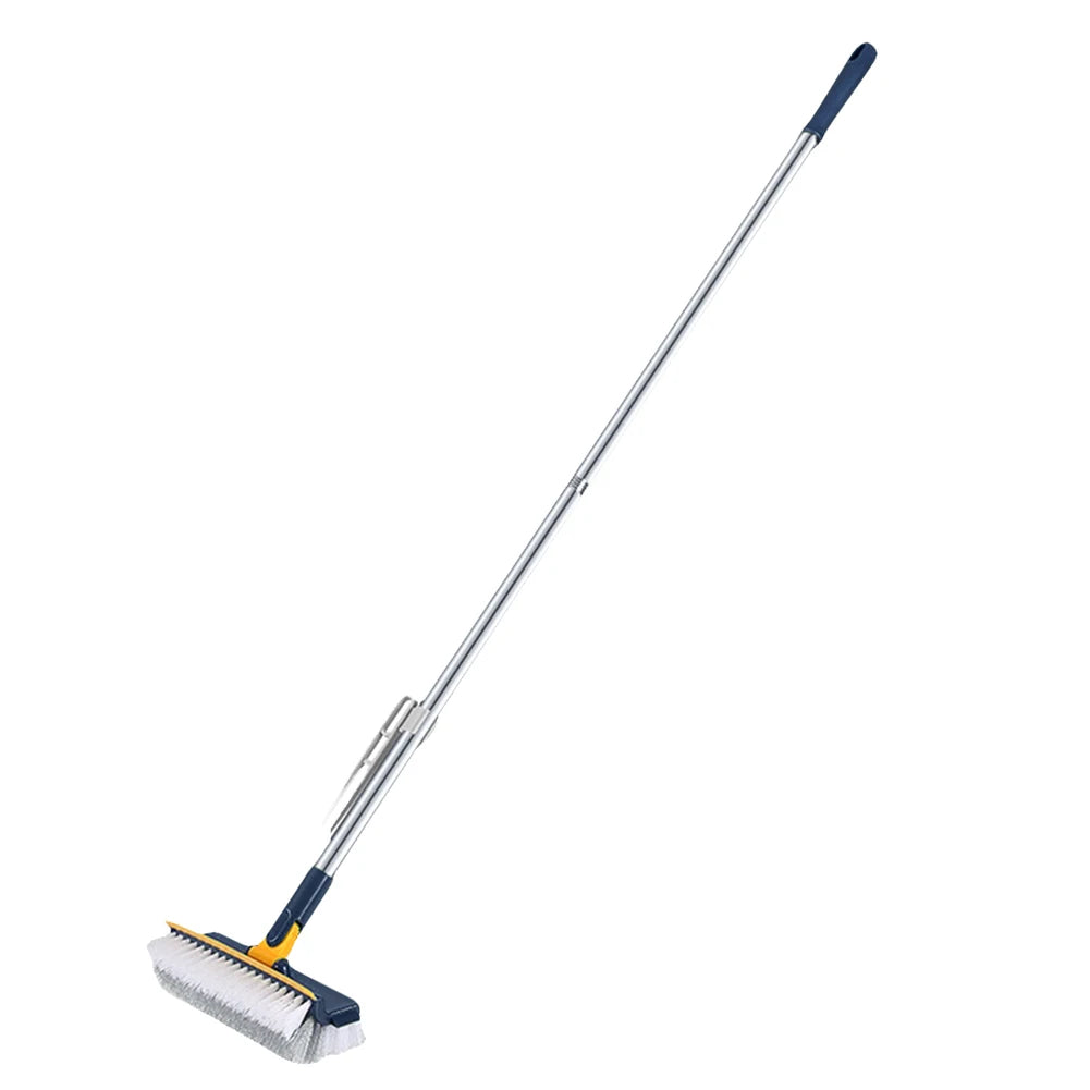 3-in-1 Long Handle Floor Scrub Brush with Squeegee dark-blue by HitMyNeed