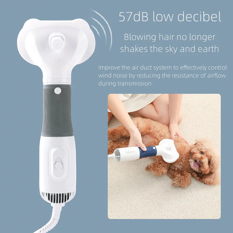 3-in-1 Low Noise Pet Dryer & Grooming Comb by HitMyNeed