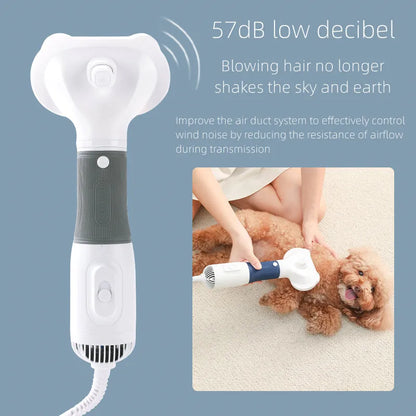 3-in-1 Low Noise Pet Dryer & Grooming Comb by HitMyNeed
