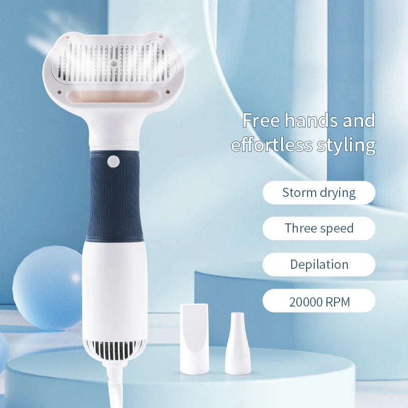 3-in-1 Low Noise Pet Dryer & Grooming Comb by HitMyNeed