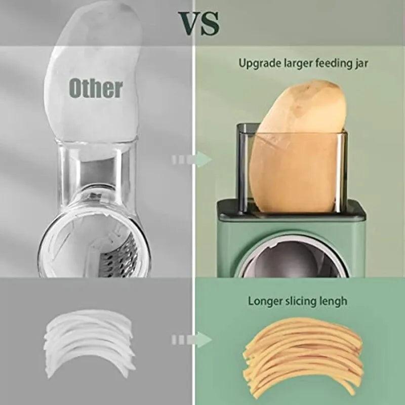 3-in-1 Manual Drum Vegetable Slicer and Grater Set by HitMyNeed