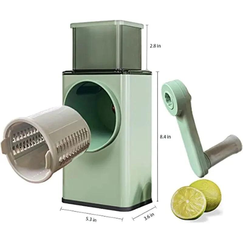 3-in-1 Manual Drum Vegetable Slicer and Grater Set by HitMyNeed