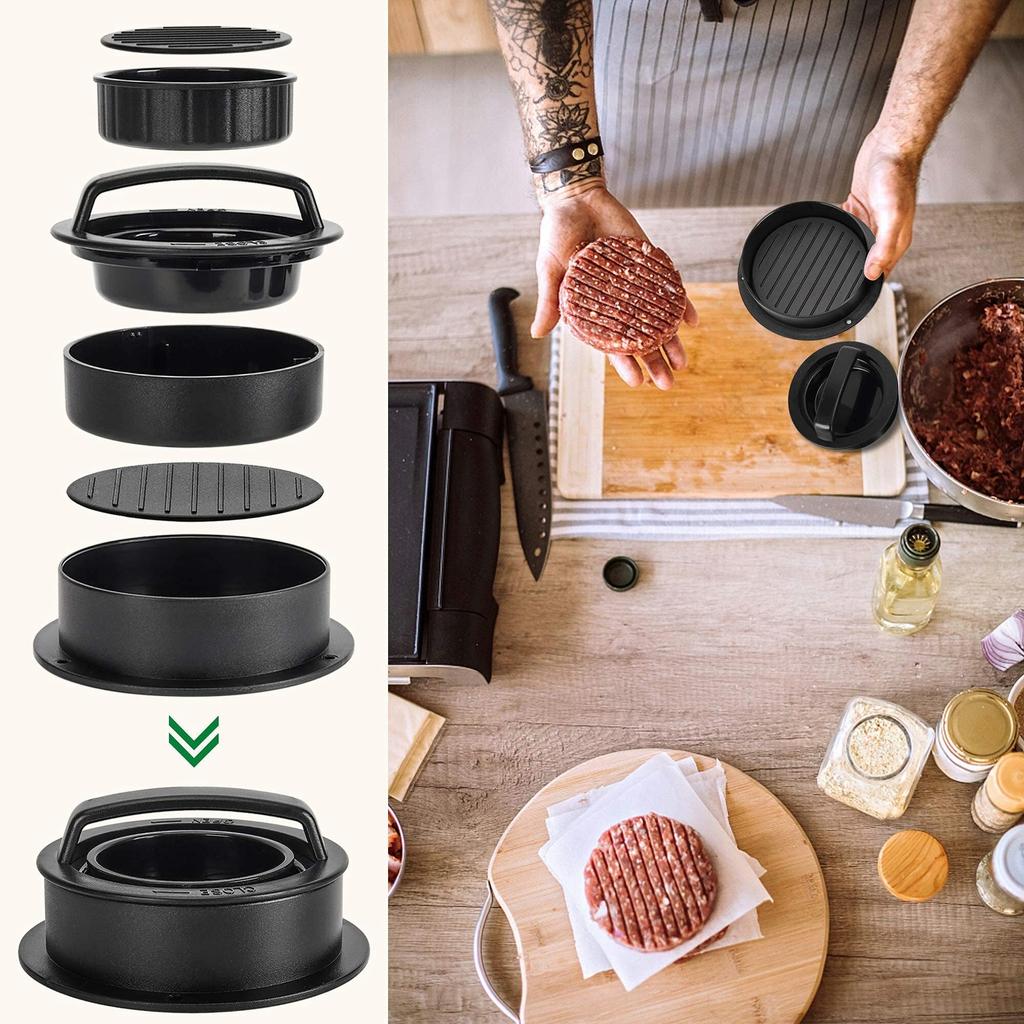 3-in-1 Non-Stick Burger Patty Press Mold by HitMyNeed