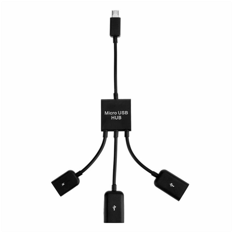 3-in-1 OTG Micro USB Hub with Dual USB Ports by HitMyNeed