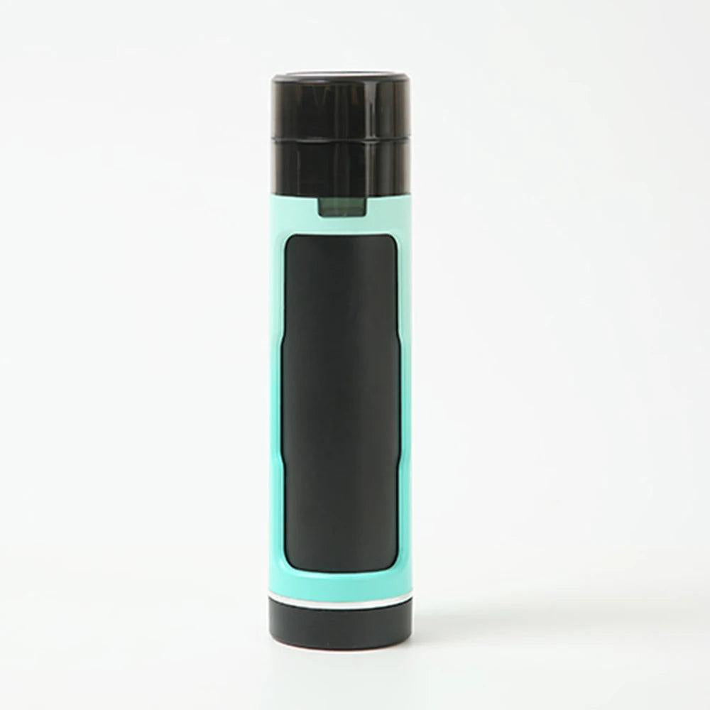 3-in-1 Portable Cigarette Case with Manual Grinder blue by HitMyNeed