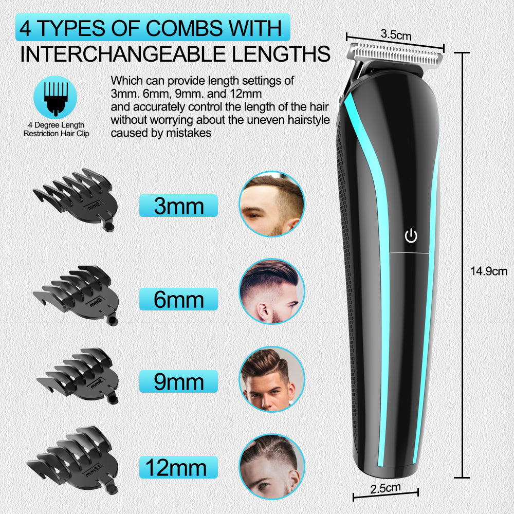 3-in-1 Rechargeable Men's Hair, Beard & Nose Trimmer by HitMyNeed