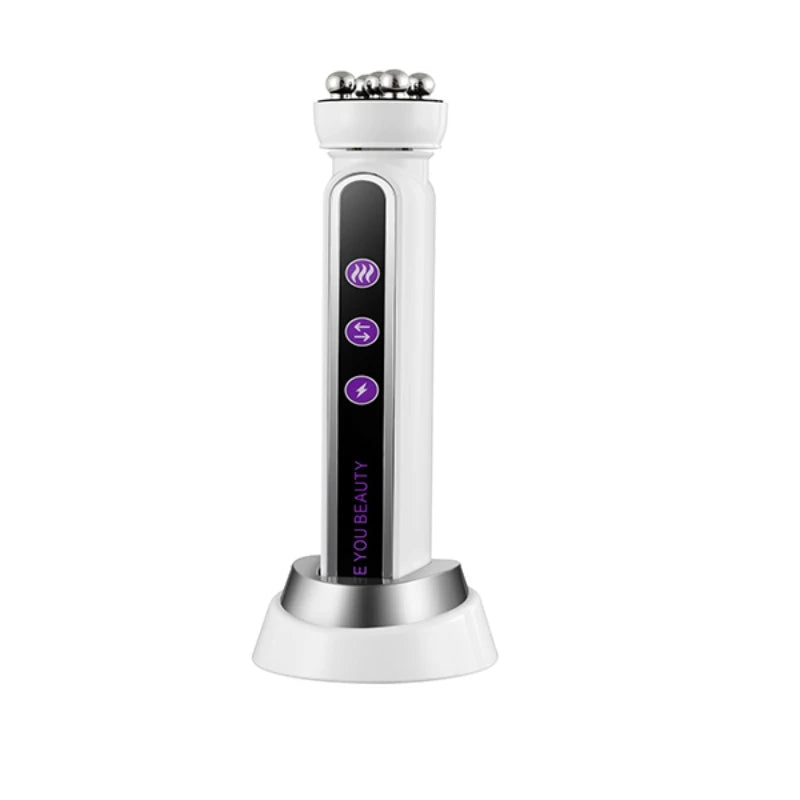 3-in-1 RF Heating EMS 360° Facial Roller Massager by HitMyNeed