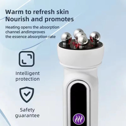 3-in-1 RF Heating EMS 360° Facial Roller Massager by HitMyNeed
