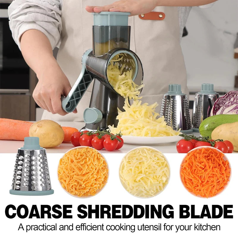 3 in 1 Rotary Cheese Grater & Vegetable Slicer by HitMyNeed